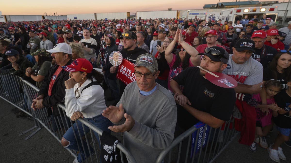 Supporters of Trump at rally