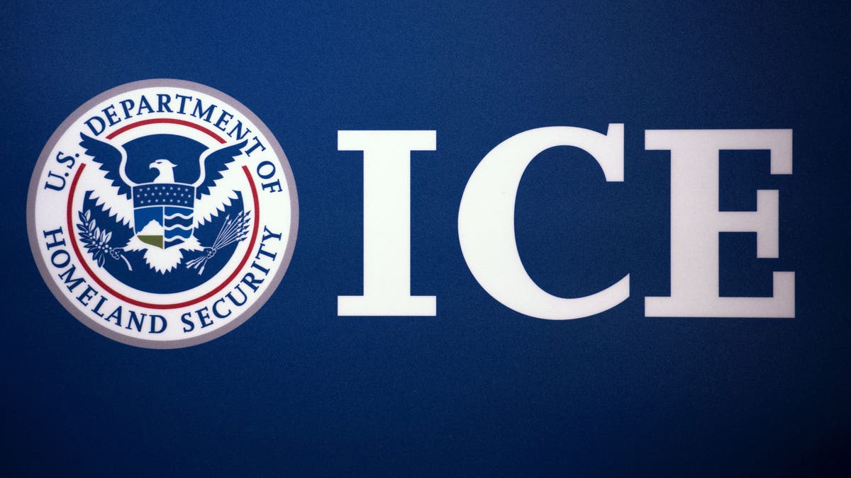 DHS seal next to letters ICE