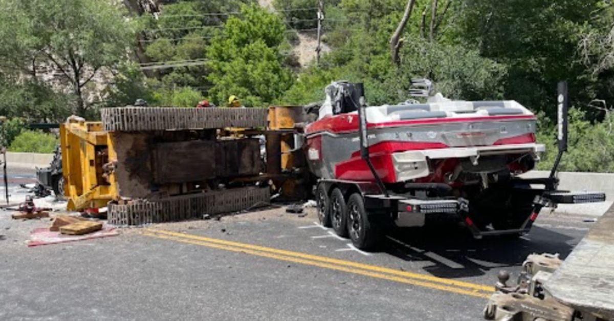 The aftermath of the crash that killed Richard and Sally Hendrickson (Utah Highway Patrol).