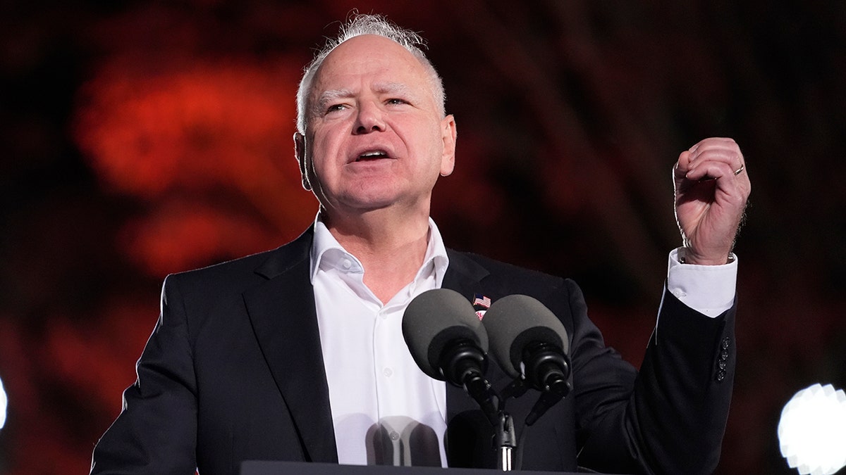 Tim Walz in Michigan closeup shot