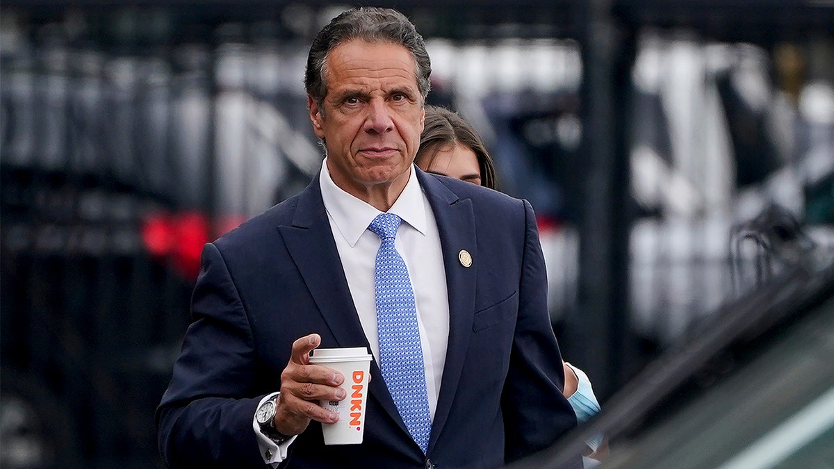 Andrew Cuomo with Dunkin