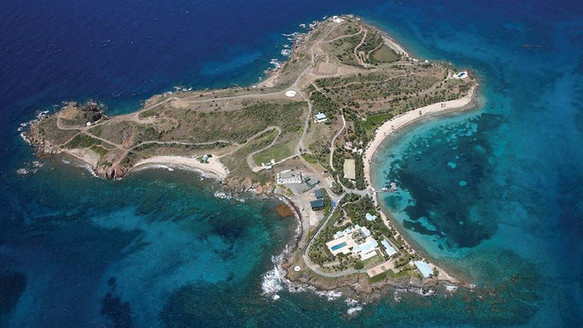 An aerial view of Little St. James Island - one of Jeffrey Epstein’s private islands