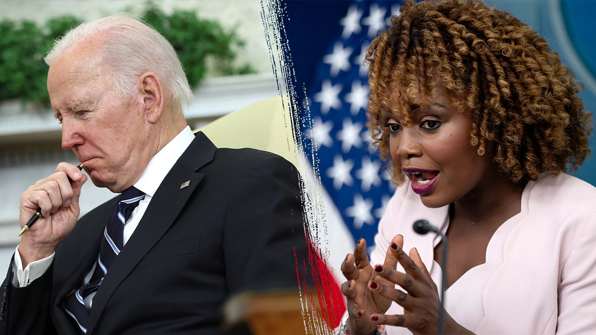 President Biden and White House Press Secretary Karine Jean-Pierre