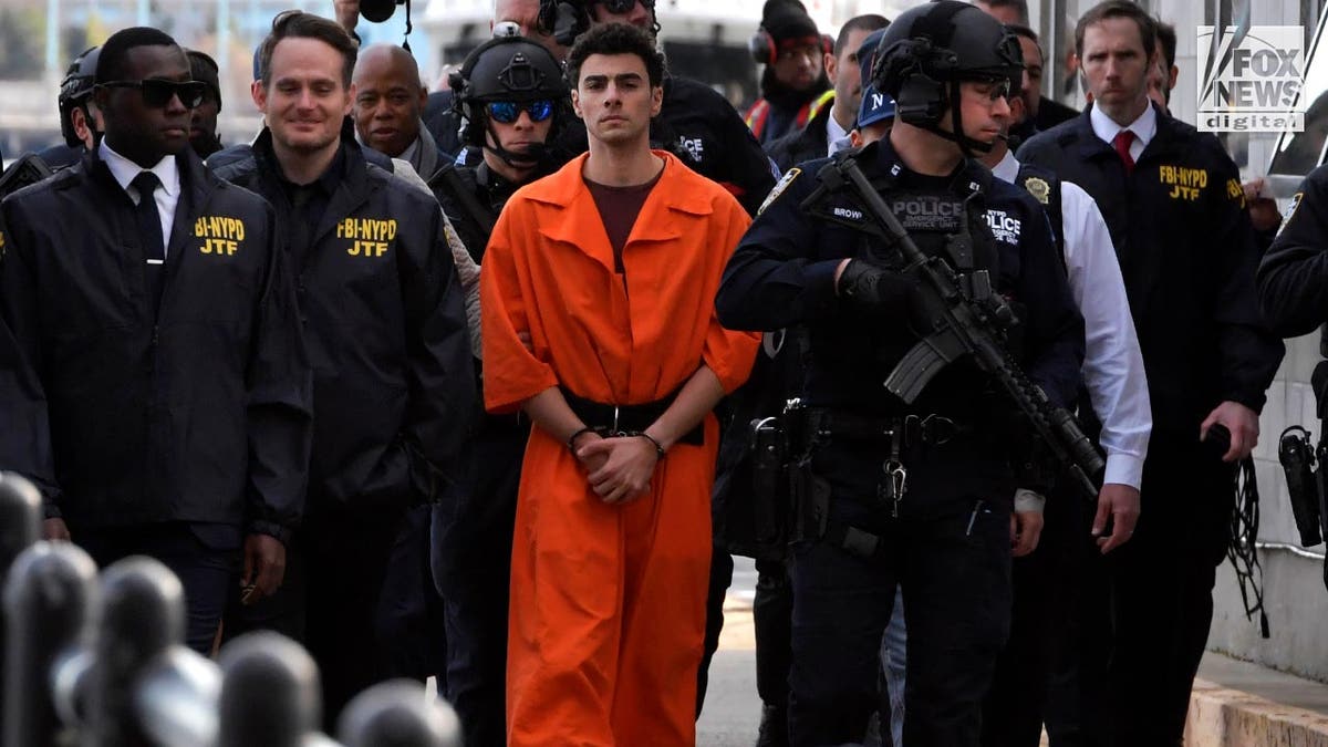 Luigi Mangione is escorted by NYPD into a van after being extradited from Pennsylvania for the murder of United Healthcare CEO, Brian Thompson.