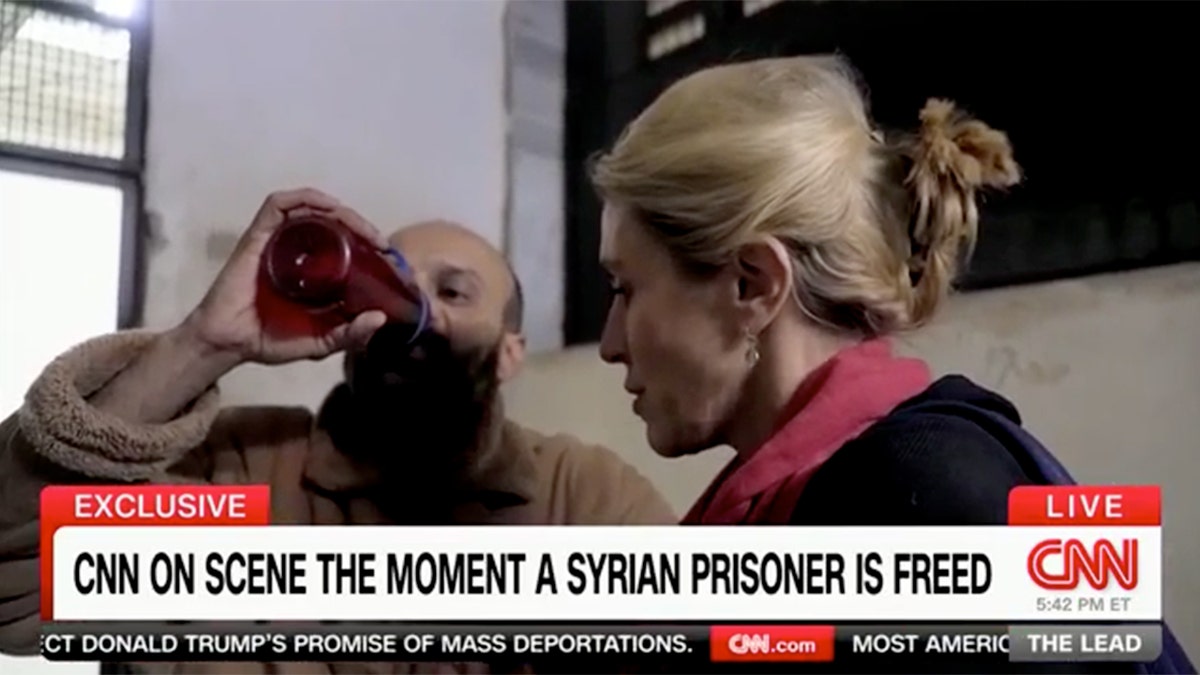 CNN’s Clarissa Ward offered the man water as the network’s cameras rolled. 