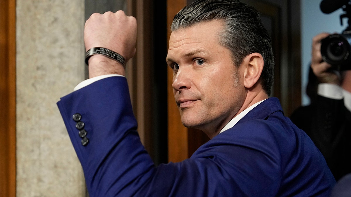 Pete Hegseth pumping fist