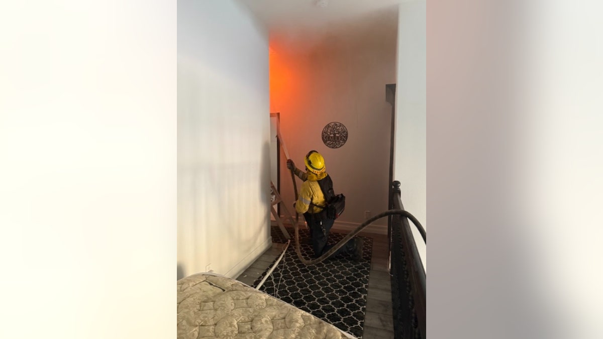 A firefighter in Mallen's home