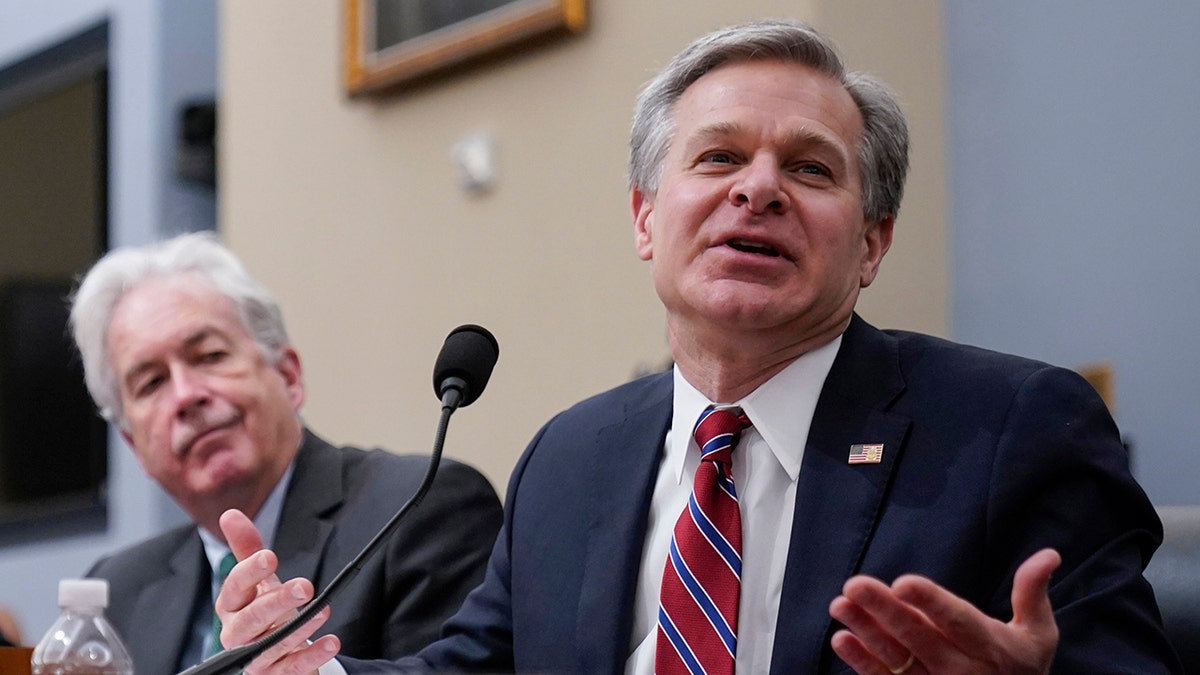 FBI Director Christopher Wray testifying to Congress