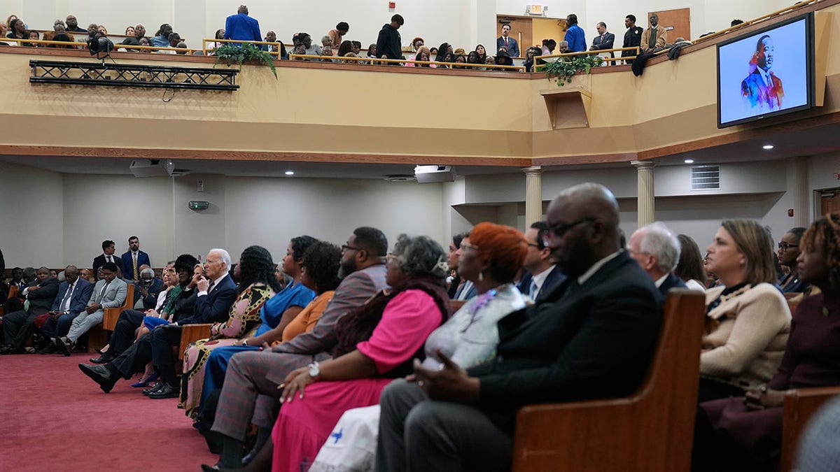 Biden sits with congregation in Charleston church