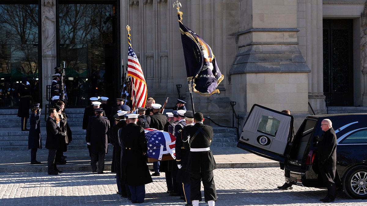 casket of former President Jimmy Carter