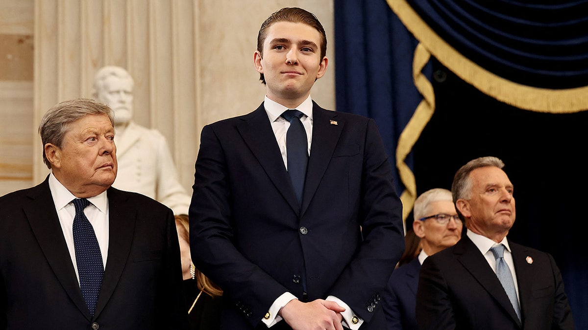 Barron Trump arrives to the inauguration of U.S. President-elect Donald Trump