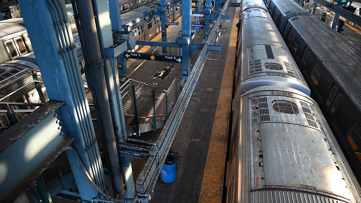 subway trains at station in Dec. 2024