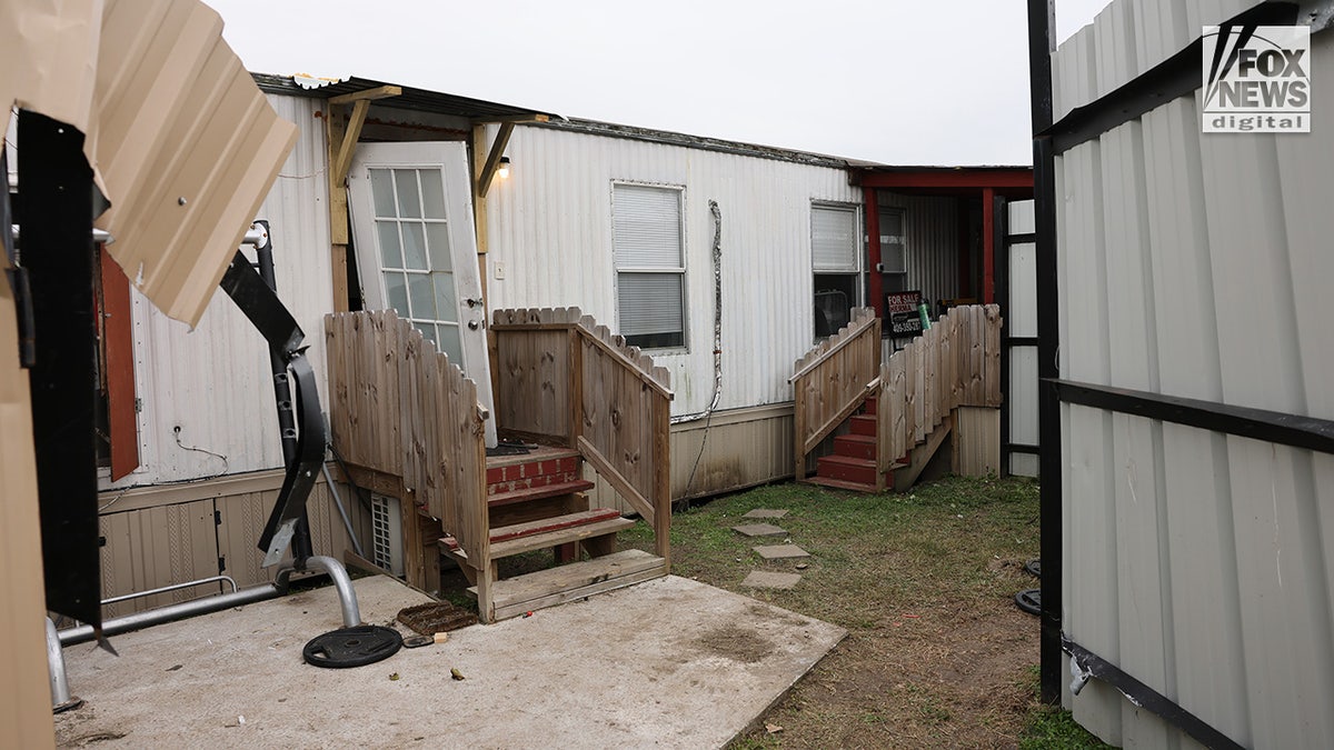 An exterior view of Shamsud-Din Jabbar’s home in Houston