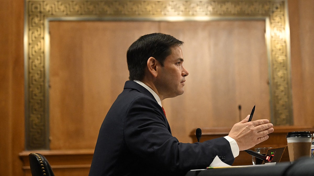 Rubio testifies before the Senate Foreign Relations Committee on Capitol Hill in Washington, D.C., on Wednesday. 