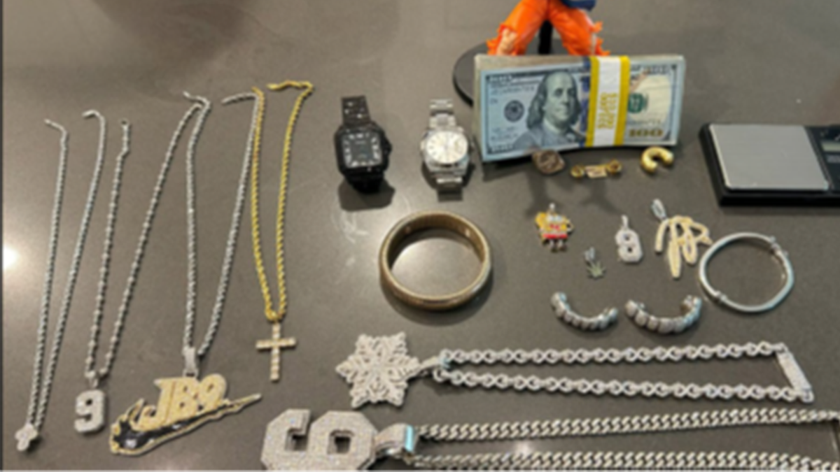 Items that were allegedly stolen during a home burglary by Chilean migrants