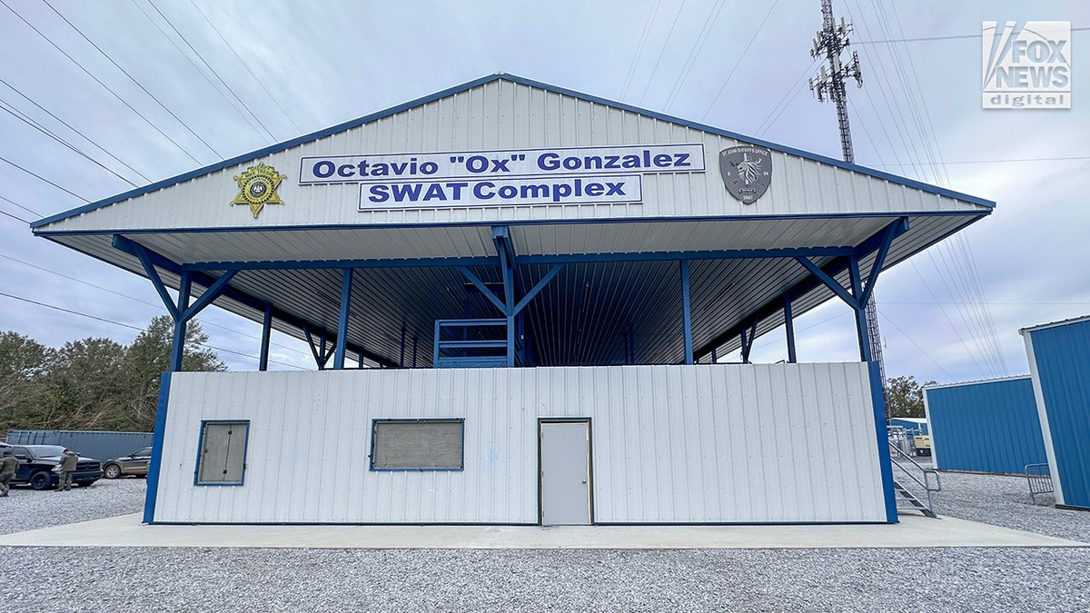 Exterior view of Octavio "Ox" Gonzales SWAT Complex where Homeland Security Investigations SWAT Team perform drills in LaPlas, Louisiana, Wednesday, January 15, 2025. The training, while routine, is part of the upcoming preparations for Super Bowl next month.