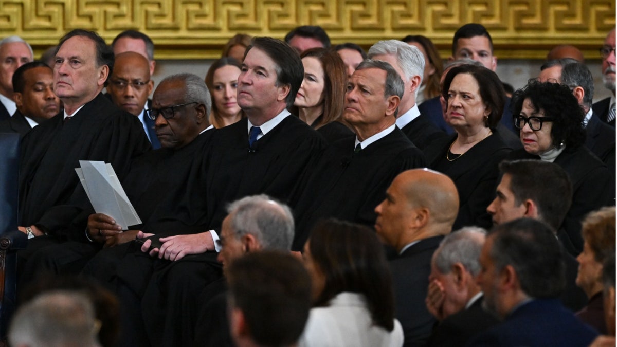 Justices of Supreme Court seated at Trump inauguration, Jan. 20, 2025