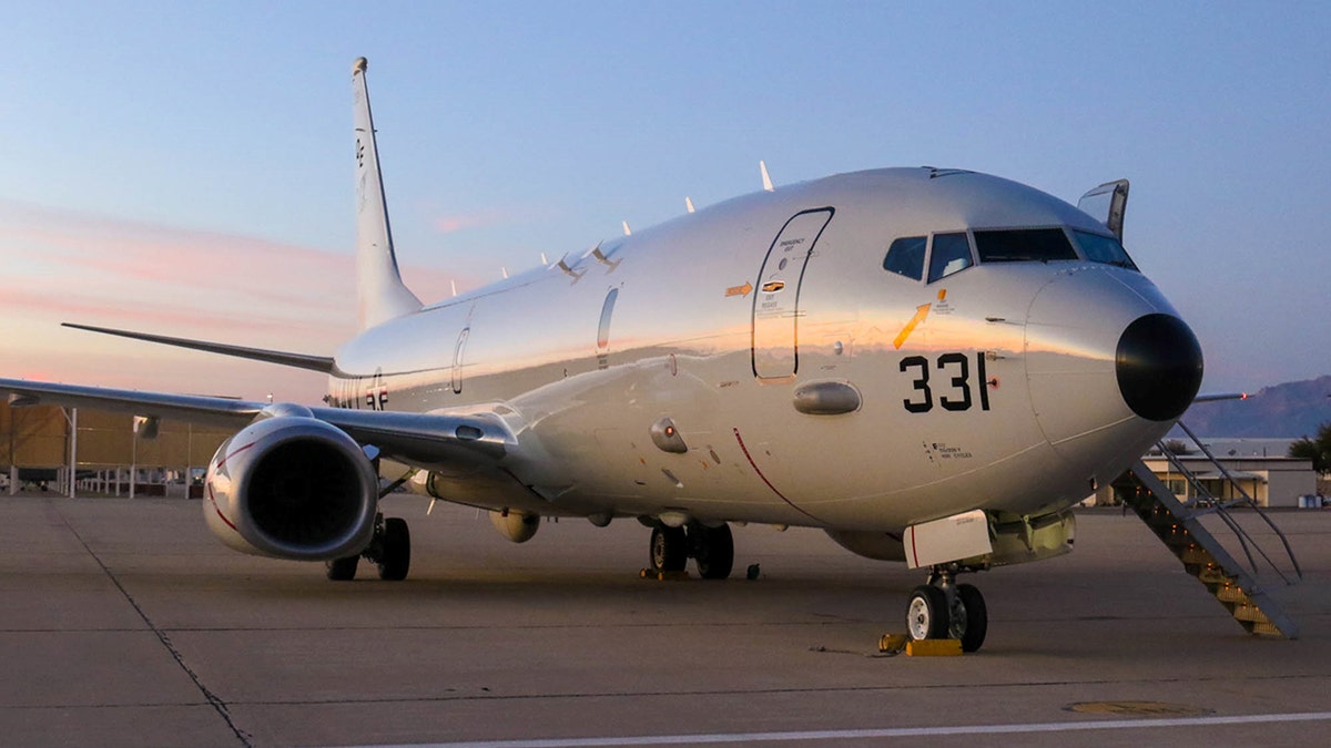 US P-8A Poseidon aircraft seen at base in Arizona