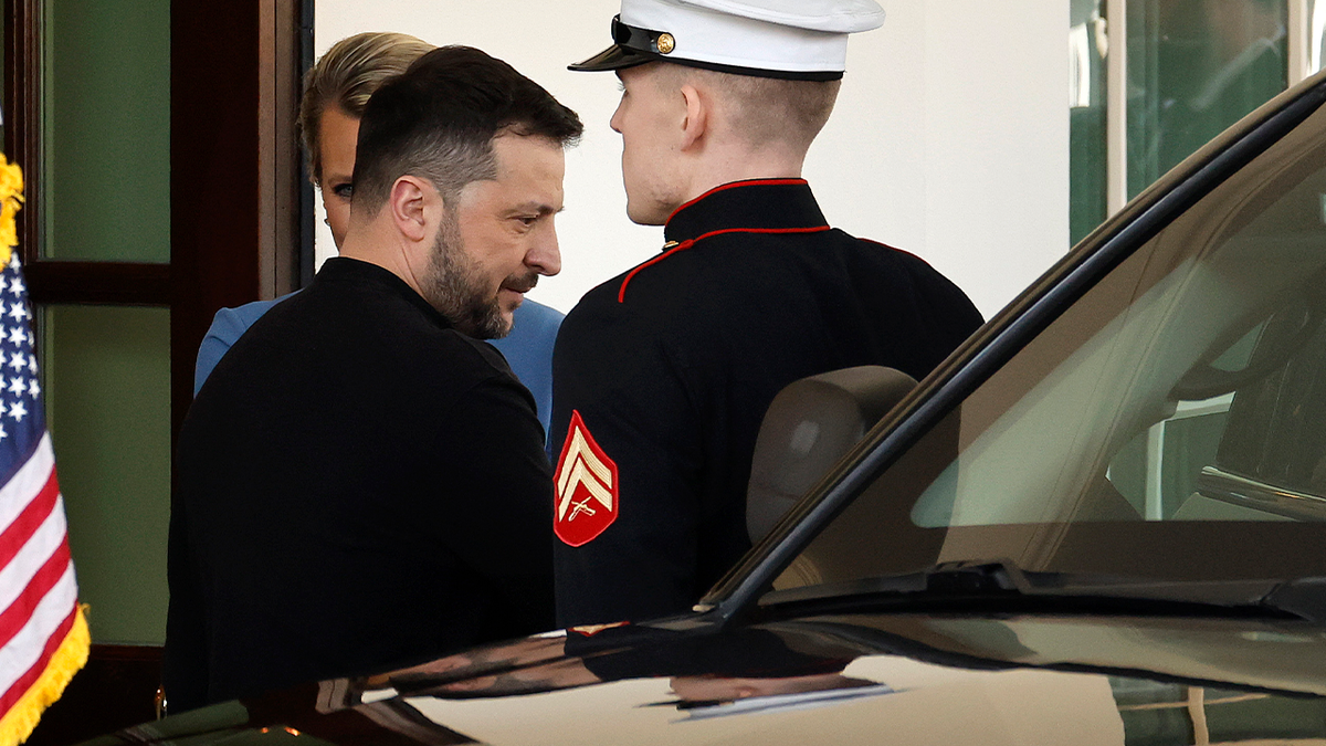 Zelenskyy getting into vehicle