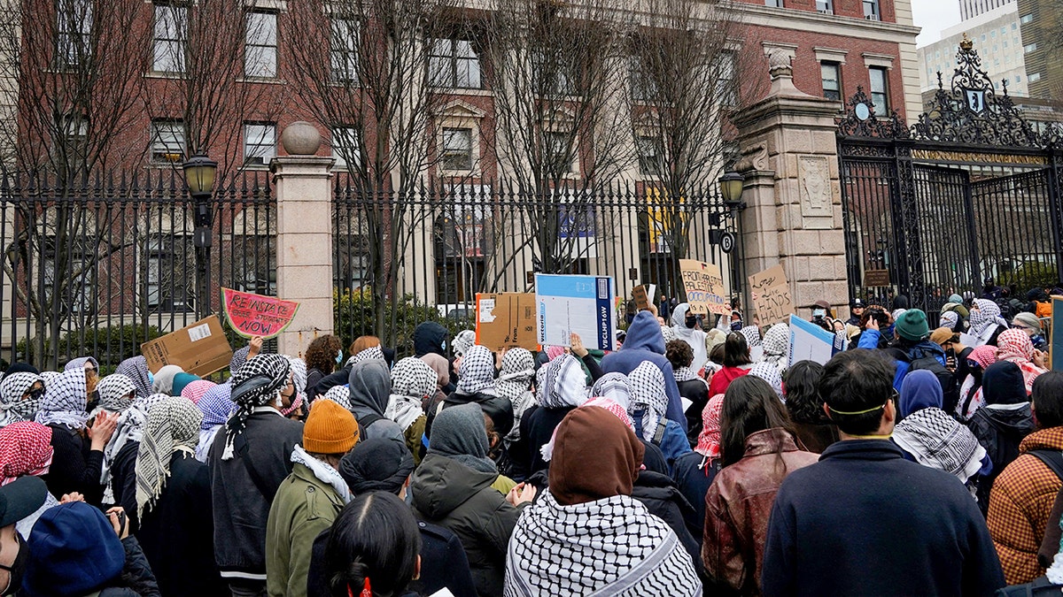 Anti-Israel agitators protest at Barnard College