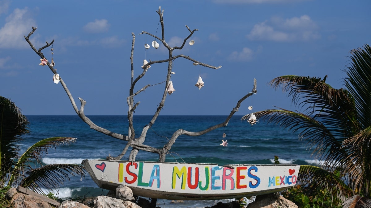 A rocky coastline in in Isla Mujeres, Quintana Roo, Mexico